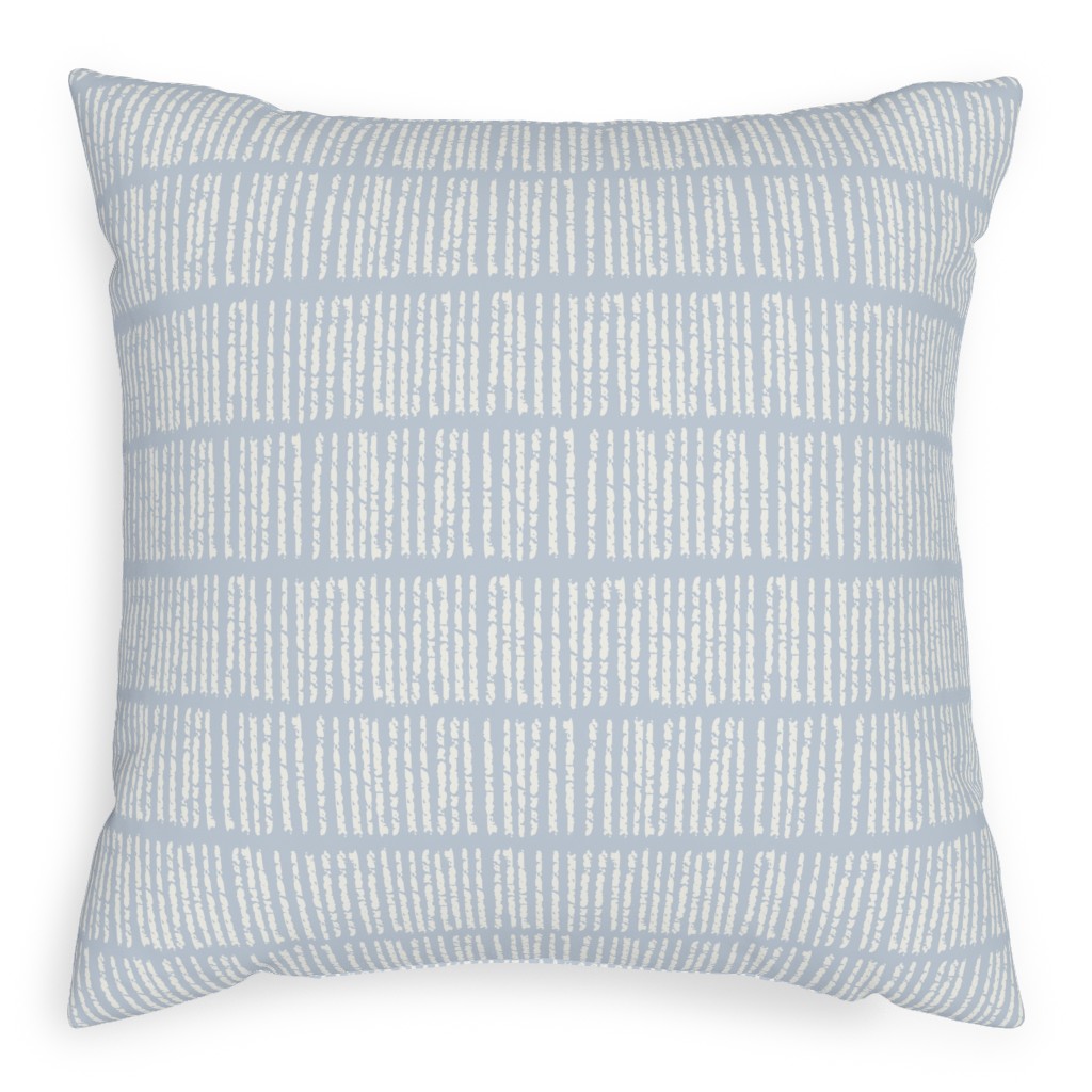 Dash - Blue Pillow, Woven, White, 20x20, Double Sided, Blue