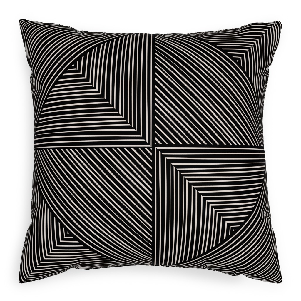 Angles and Lines Pillow, Woven, White, 20x20, Double Sided, Gray