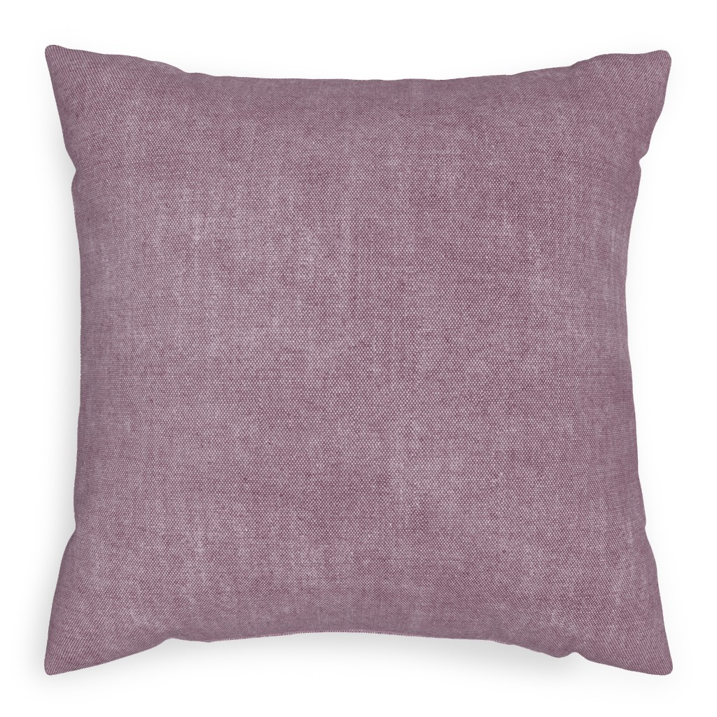 Canvas Texture in Light Lilac Pillow, Woven, White, 20x20, Double Sided, Purple, Purple