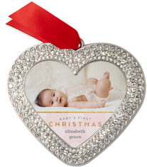 babys first christmas dots jeweled ornament
