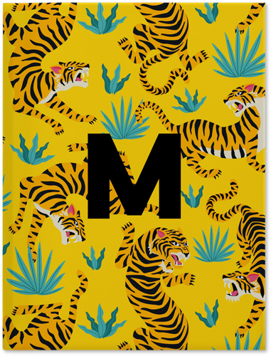 Tiger Print Custom Text Journal, Multicolor