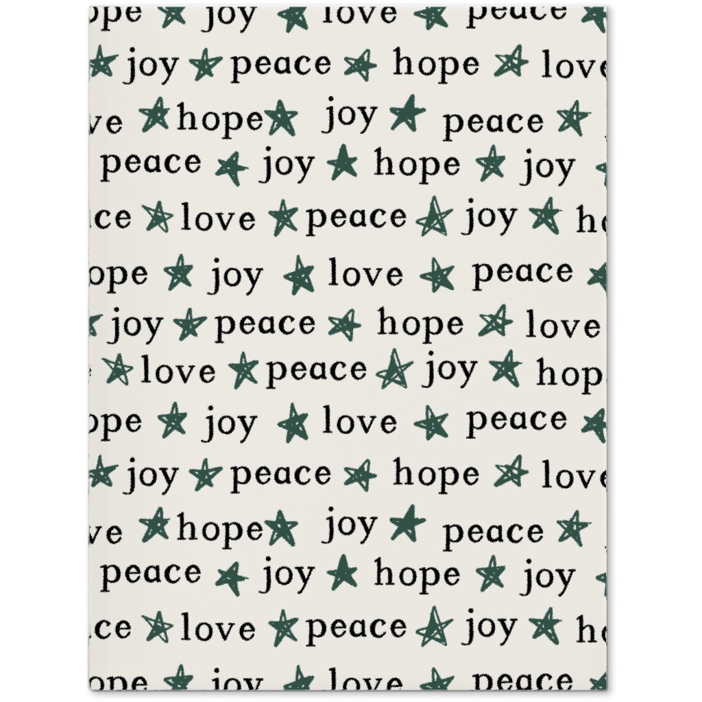 Peace Love Hope Joy - Beige Journal, Beige