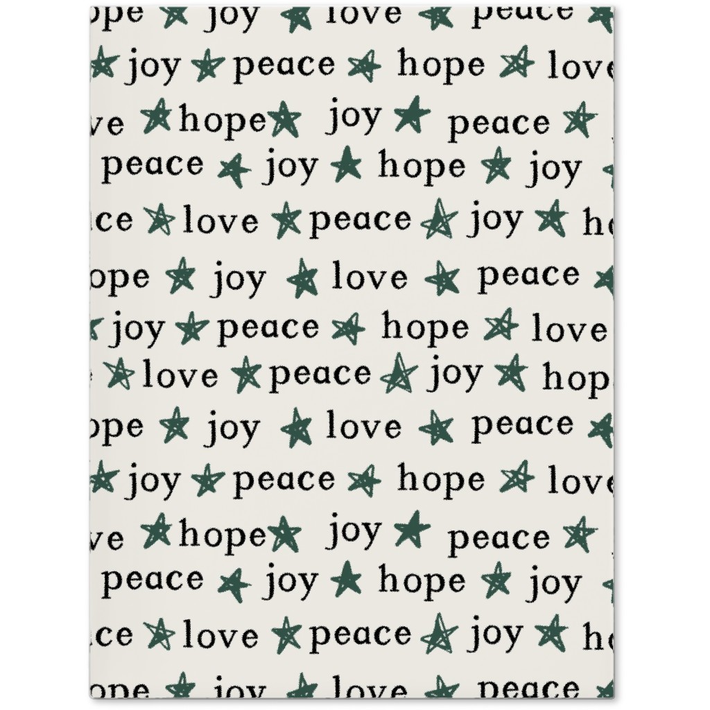 Peace Love Hope Joy - Beige Journal, Beige, Pearl