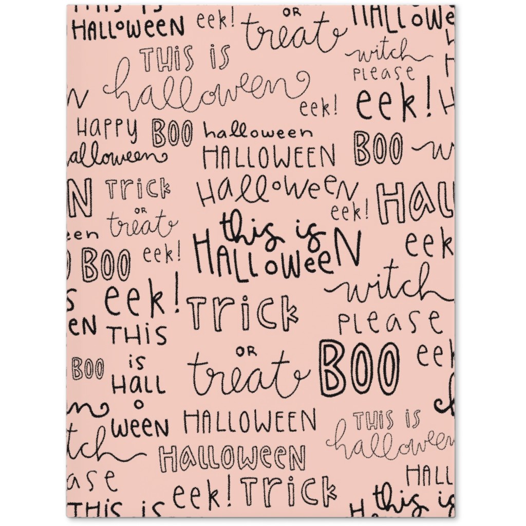 Halloween Words - Black Journal, Pink