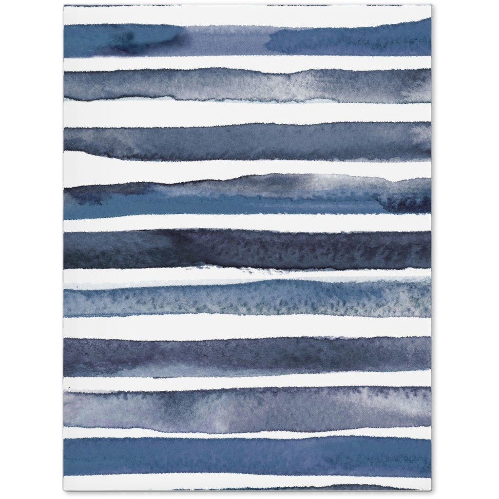 Watercolor Stripes - Blue Journal, Blue