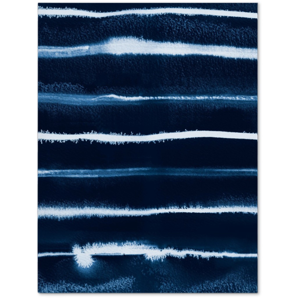 Ikat Watercolor Stripes - Navy Journal, Blue