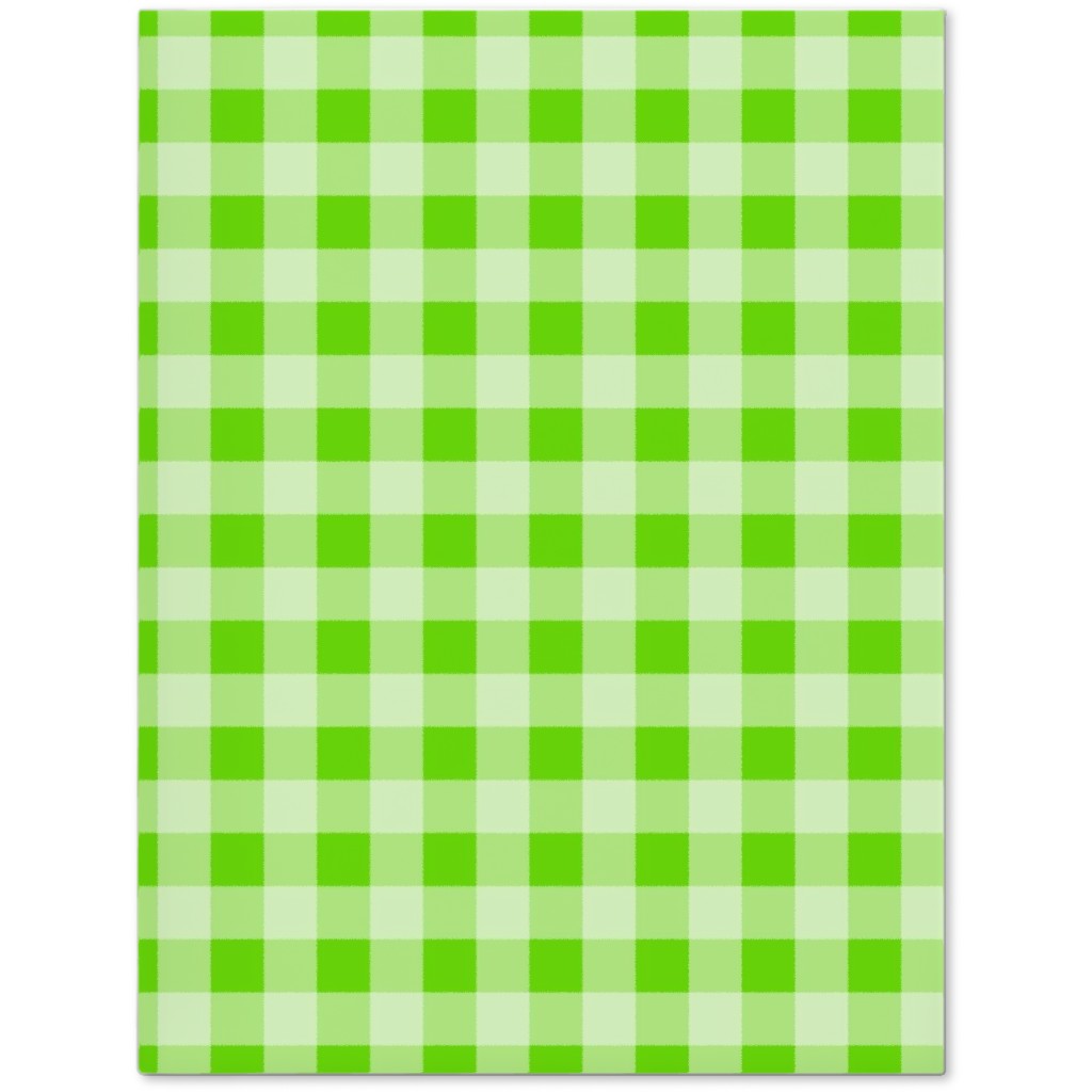 Gingham Checker - Green Journal, Green