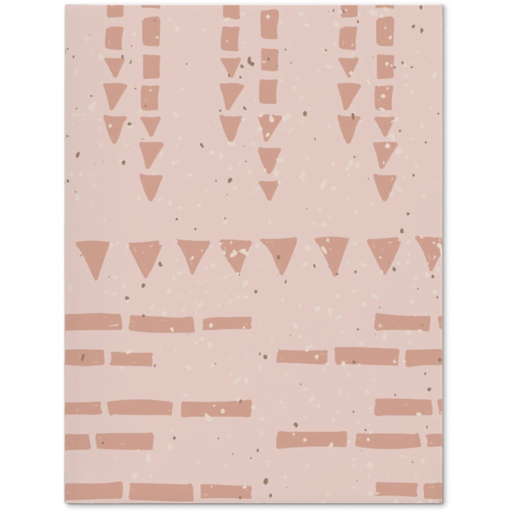 Boho Tribal Dashed Geometric - Pink Journal, Pink