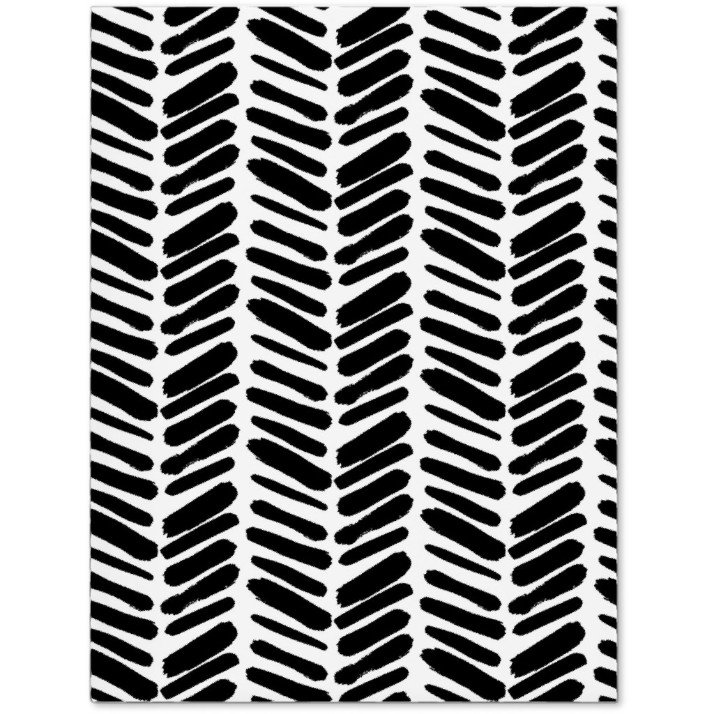 Brushstroke Chevrons Journal, Black