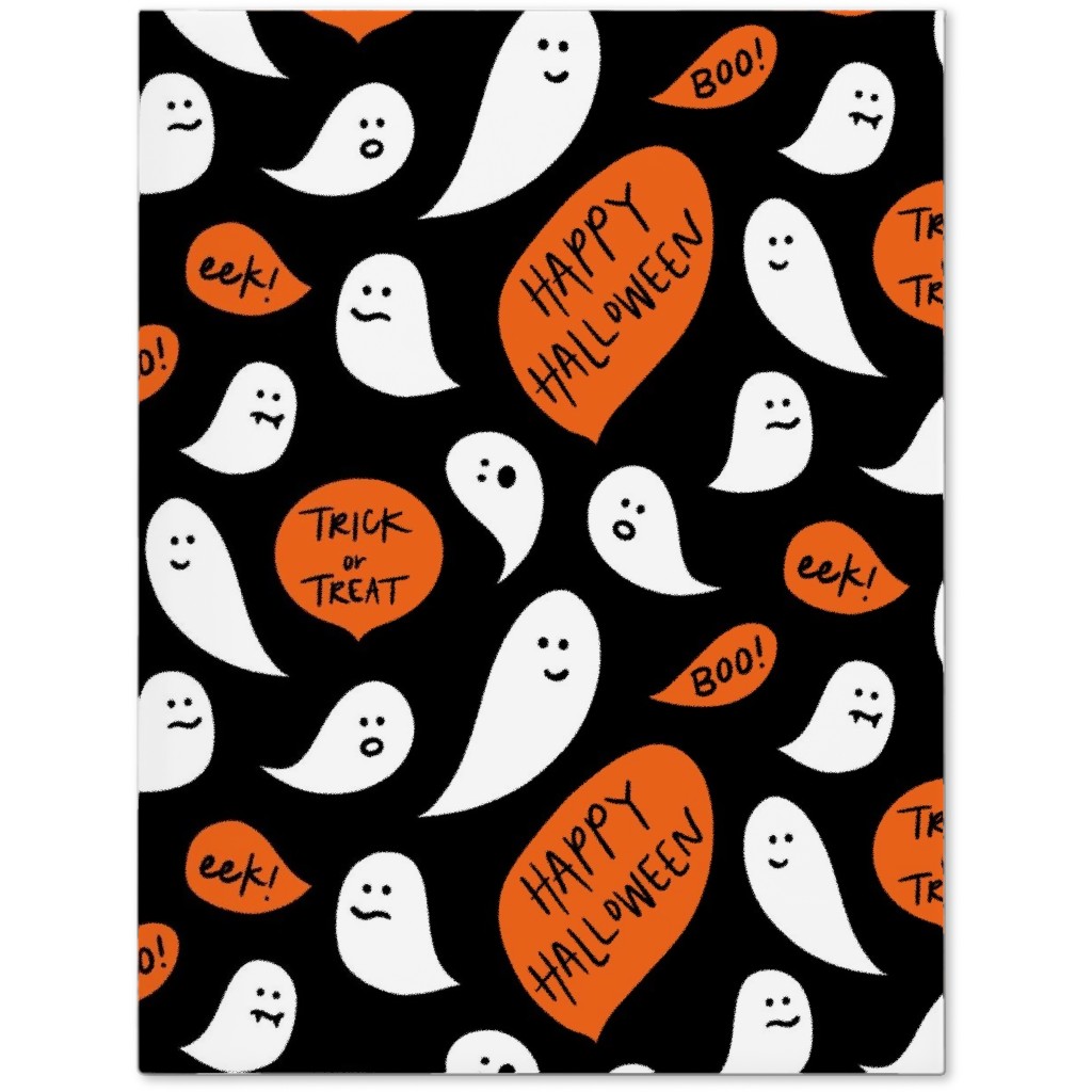 Halloween Ghosts Happy Halloween Journal, Black