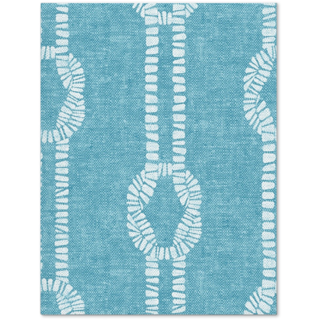 Nautical Coastal Square Rope Knots - Summer Blue Journal, Blue