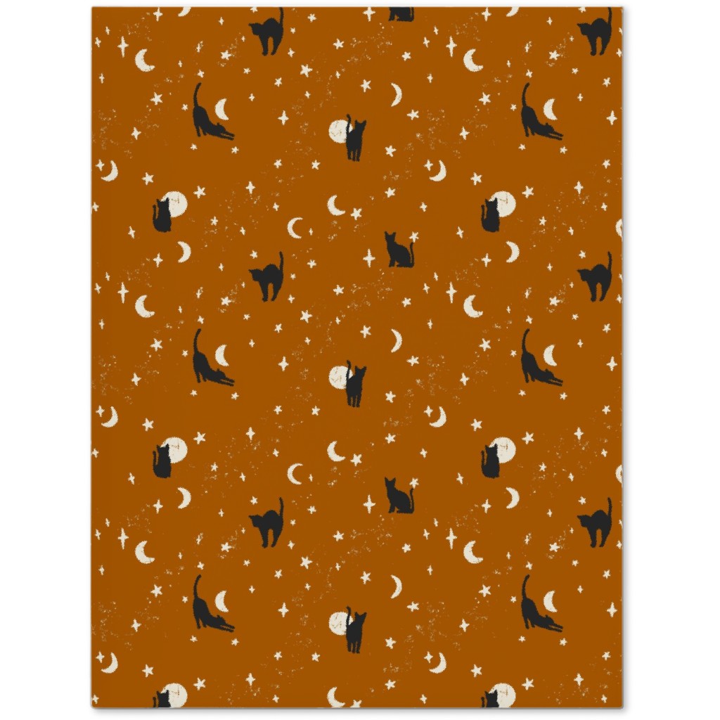 Halloween Black Cats - Orange Journal, Orange