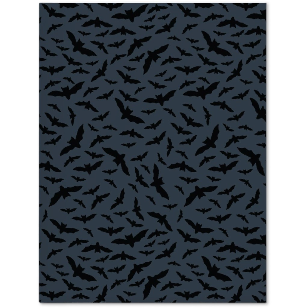 Halloween Black Bats Journal, Black, Charcoal