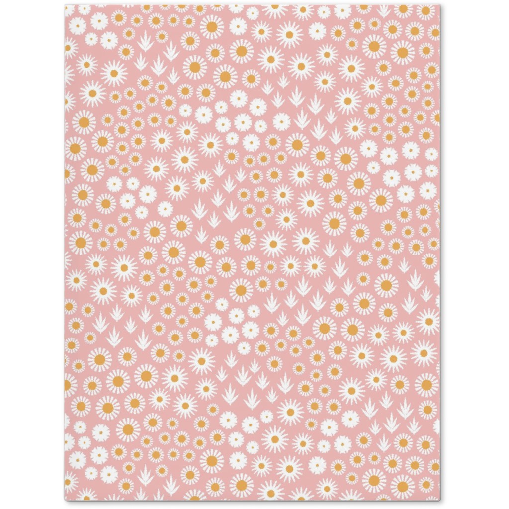 Ditsy Flowers - Pink Journal, Pink, Bright Pink