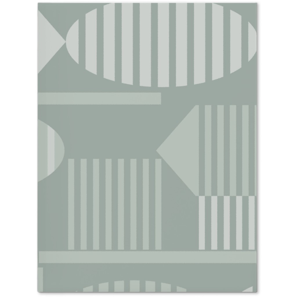 Ovals and Arrows - Neutral Sage Journal, Green