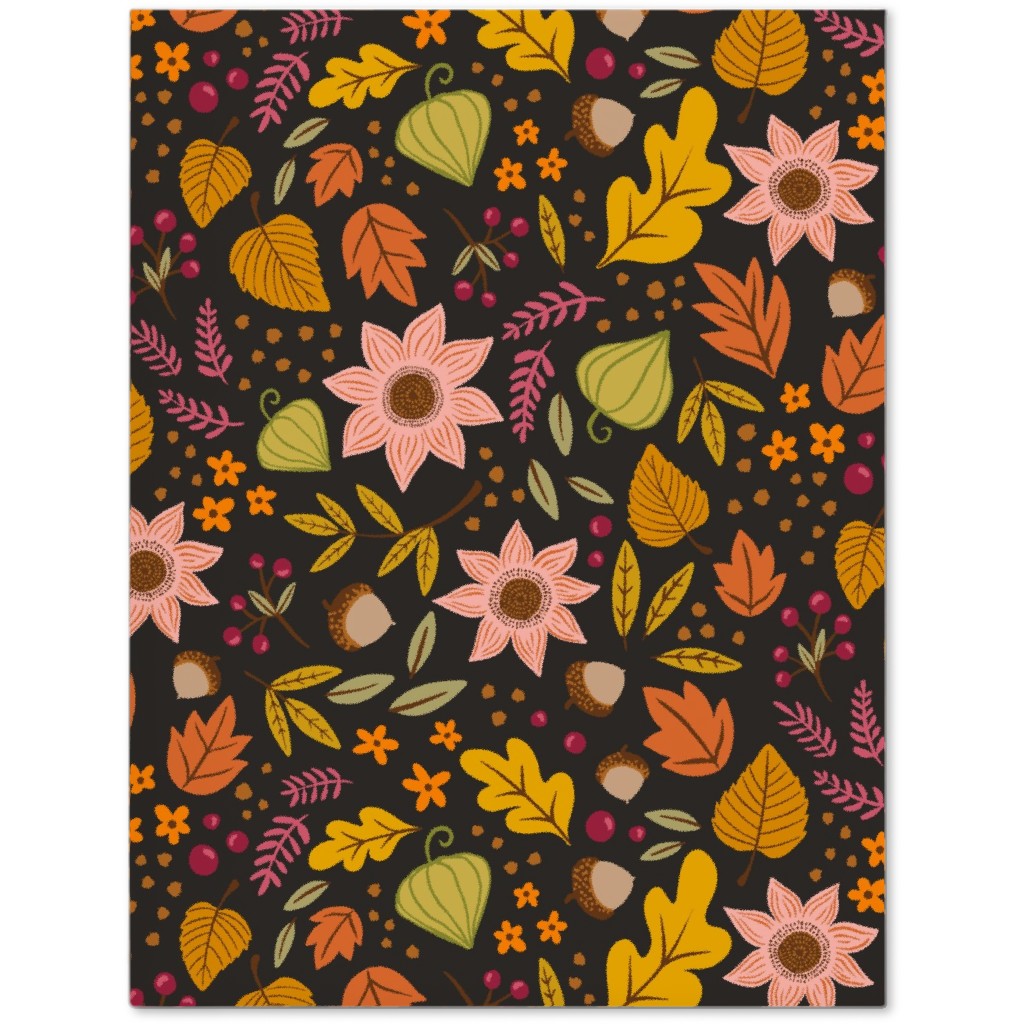 Autumn Floral - Dark Journal, Multicolor