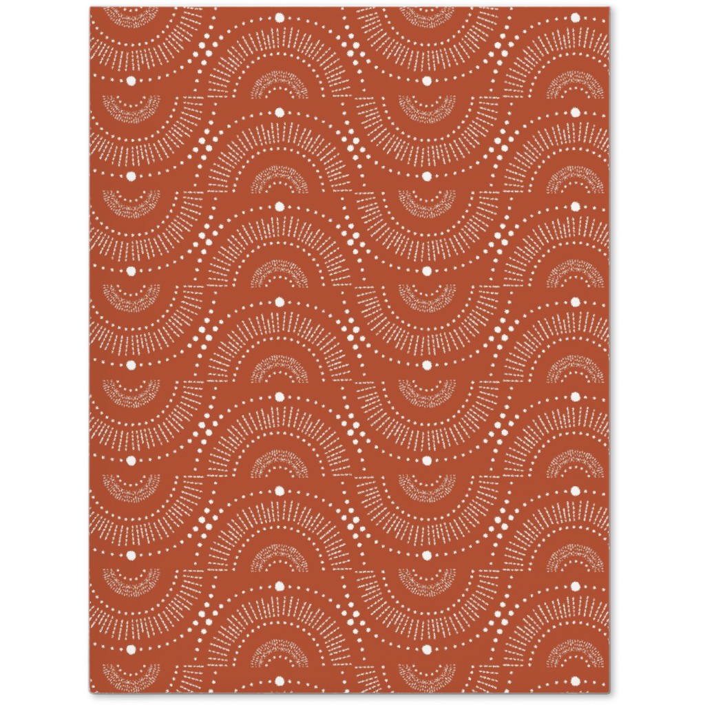Rise and Shine - Boho Geometric - Terra Cotta Journal, Orange