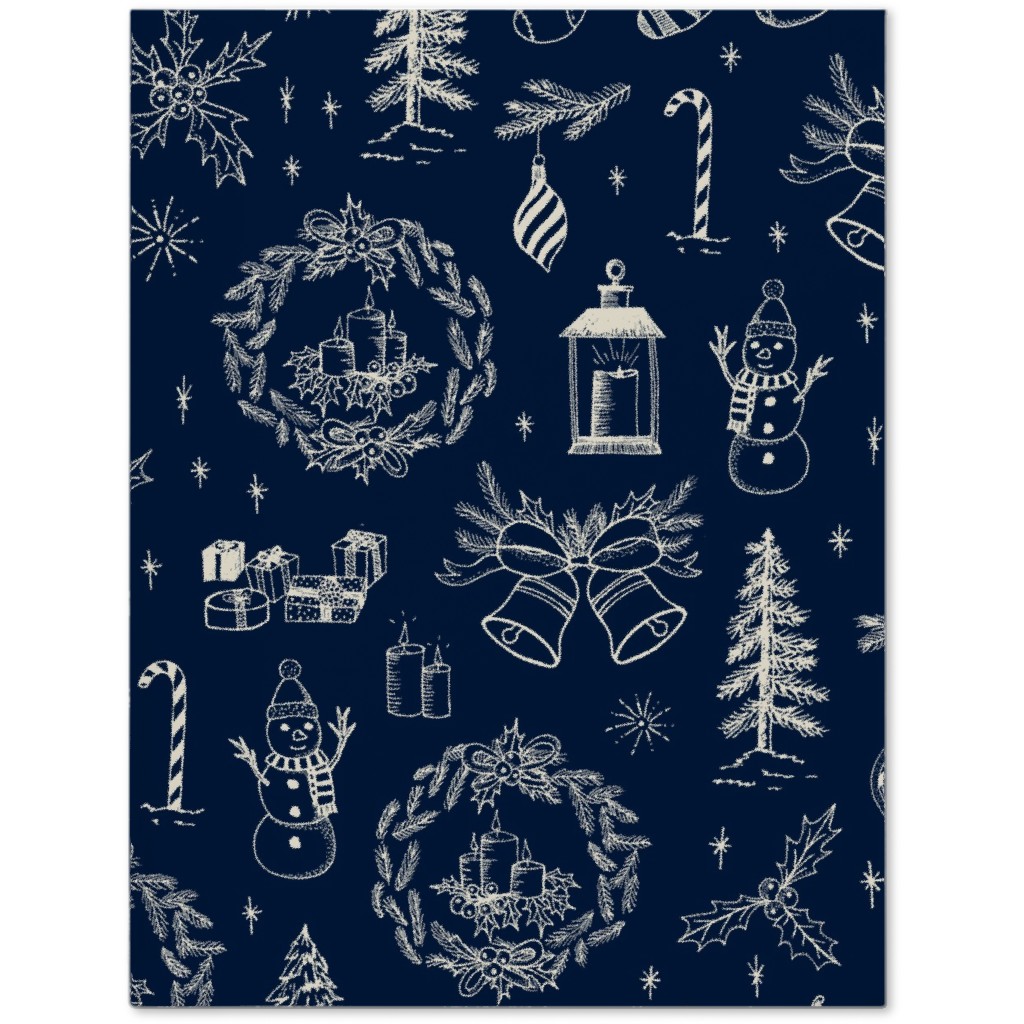 Christmas Toile - Starry Night Journal, Blue