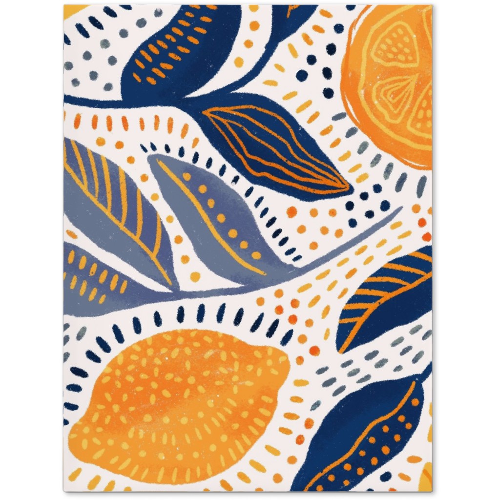 Give Me Those Lemons - Blue and Yellow Journal, Yellow