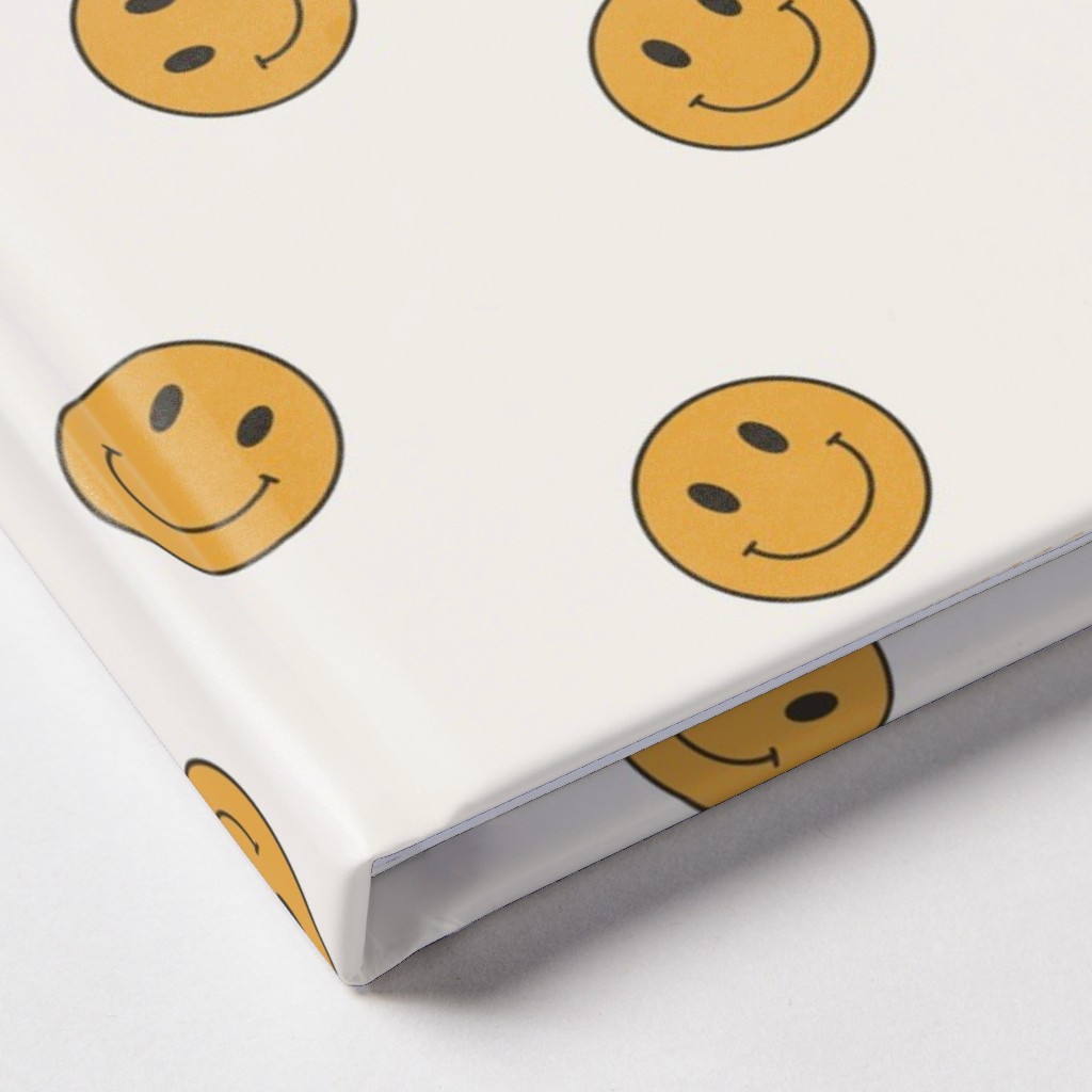 Retro Smiley Face - Cream and Yellow Acrylic Tumbler with Straw