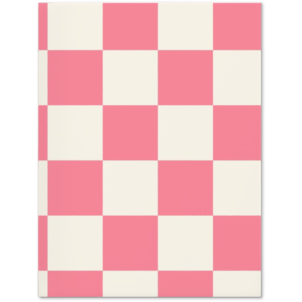 Checkered Pattern - Pink Journal, Pink