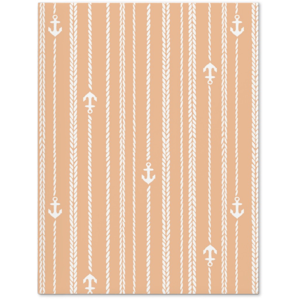 Ropes and Anchors - Orange and White Journal, Orange