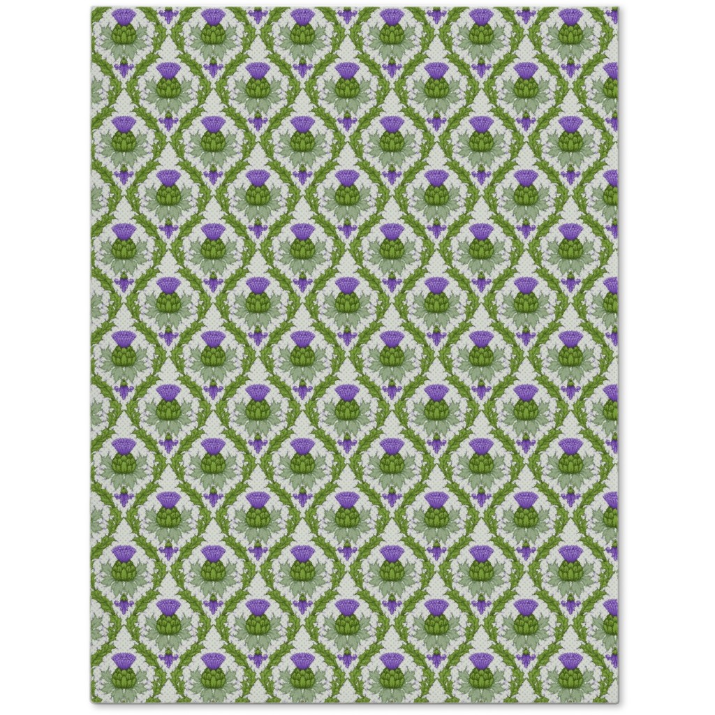 Thistle Damask - Green Journal, Green