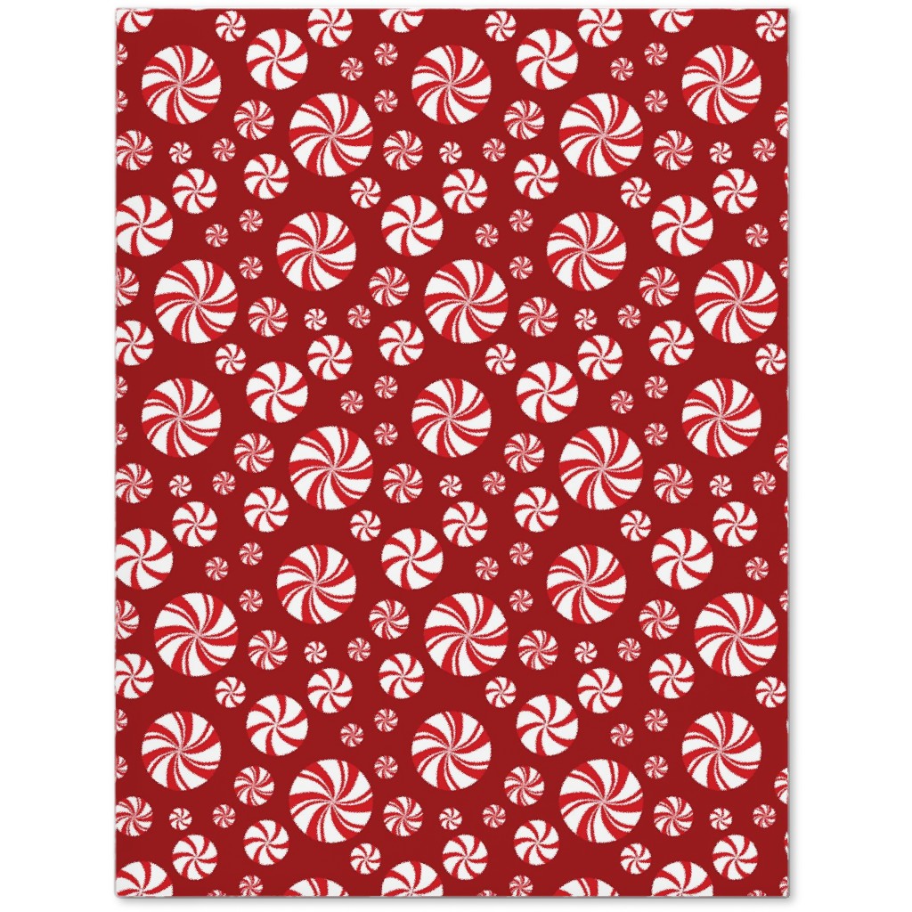 Nutcracker Peppermints on Red Journal, Red, Red