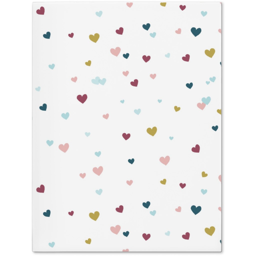 Confetti Hearts - White and Multi Journal, Multicolor