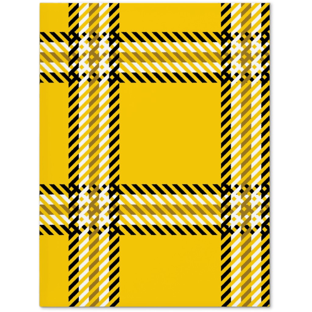 Cher's Plaid Journal, Yellow, Classic Yellow