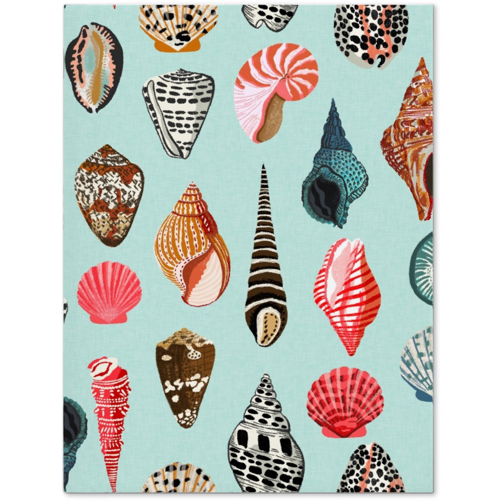 Seashells Beach Summer - Mint Journal, Multicolor