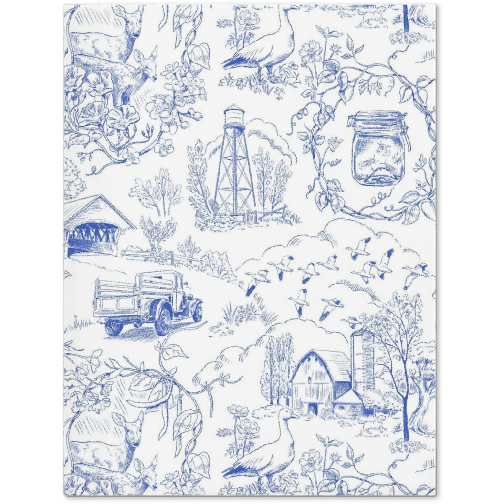 Country Living Toile - Blue Journal, Blue
