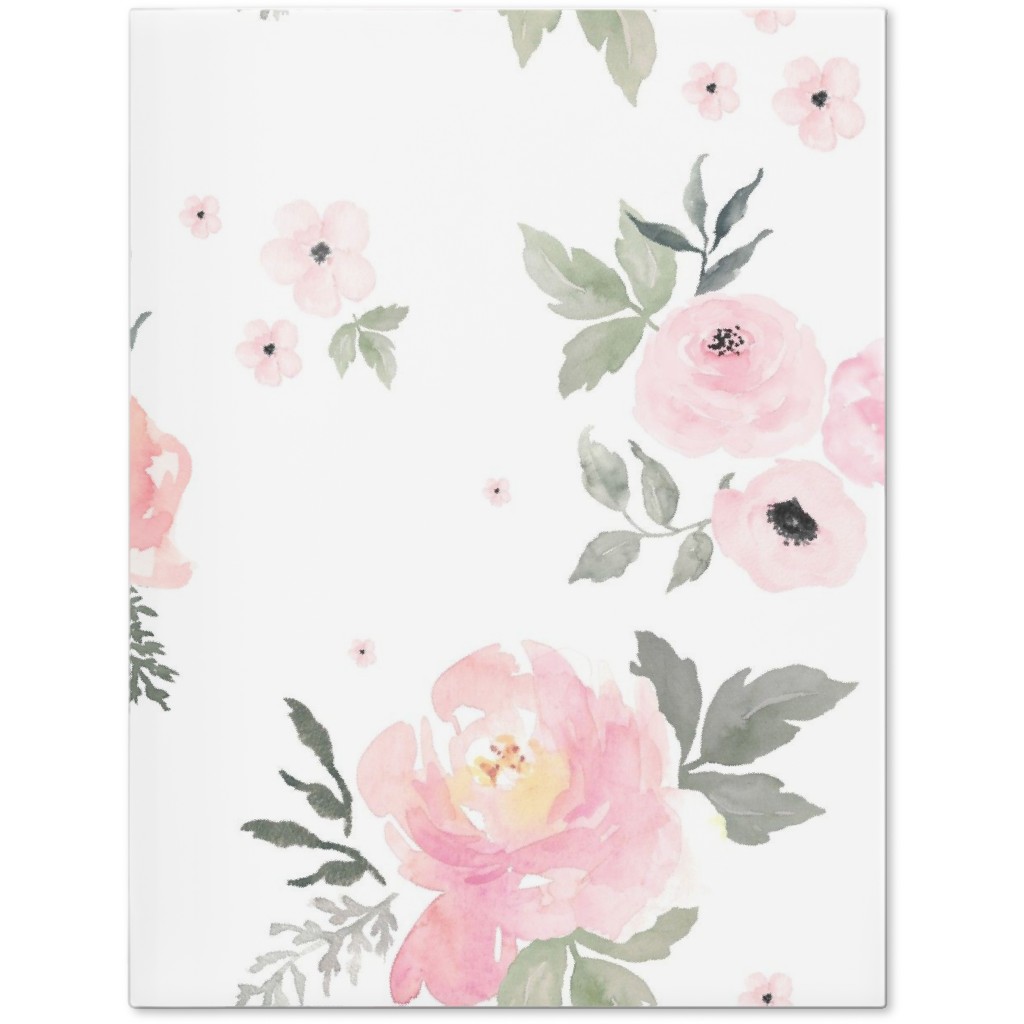 Sweet Blush Roses - Pink Journal, Pink