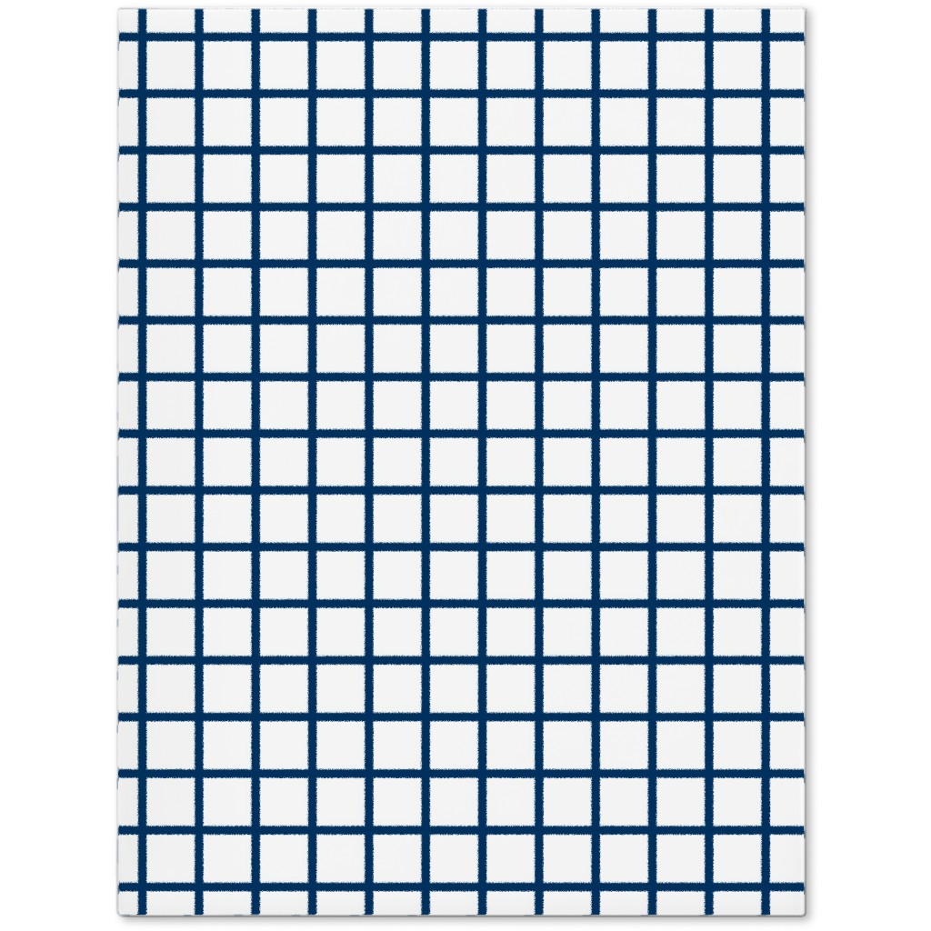 Grid - Navy and White Journal, Blue