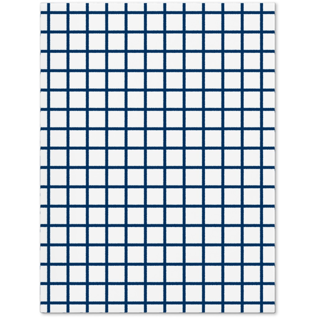 Grid - Navy and White Journal, Blue