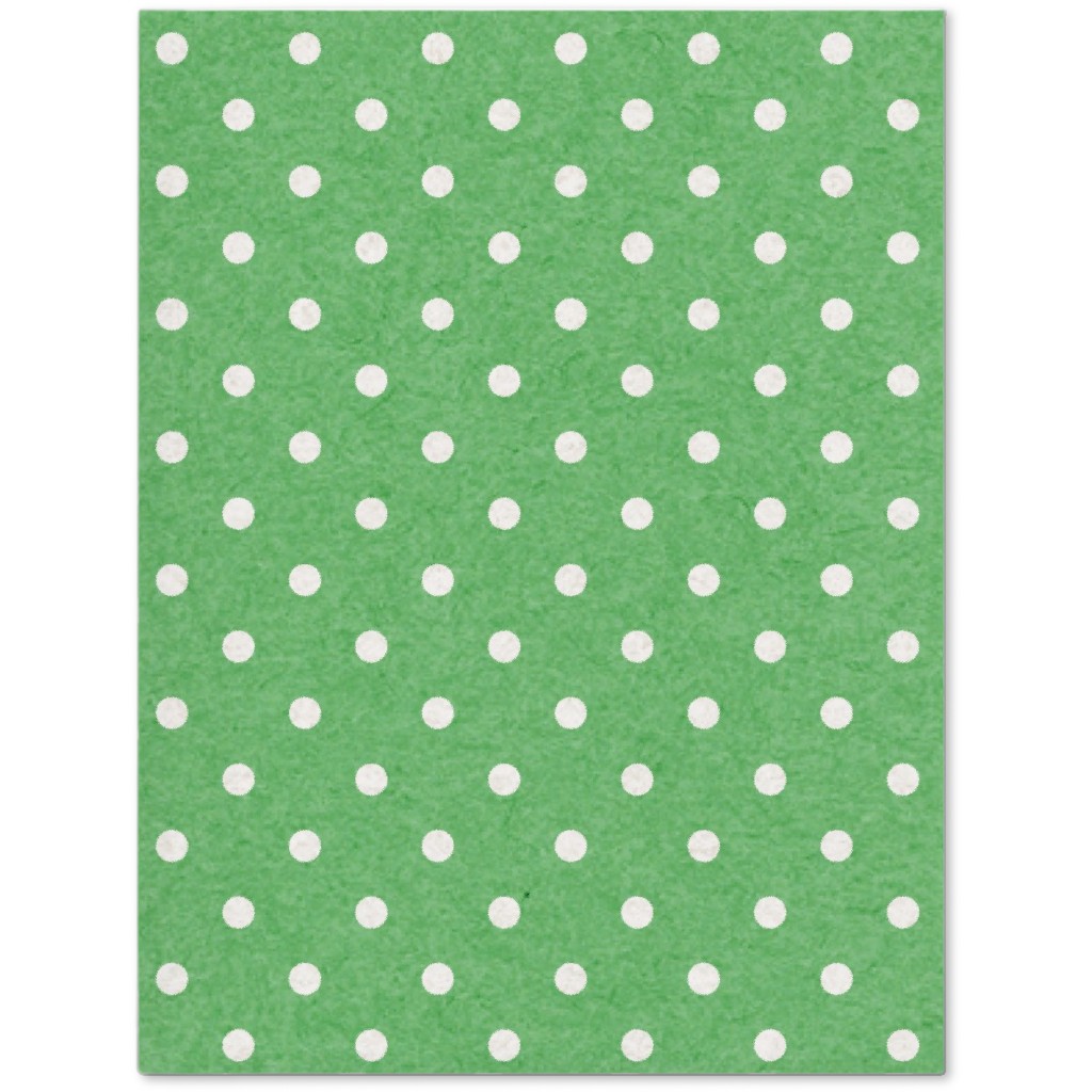 Mottled Xmas Polkadots - Green Journal, Green