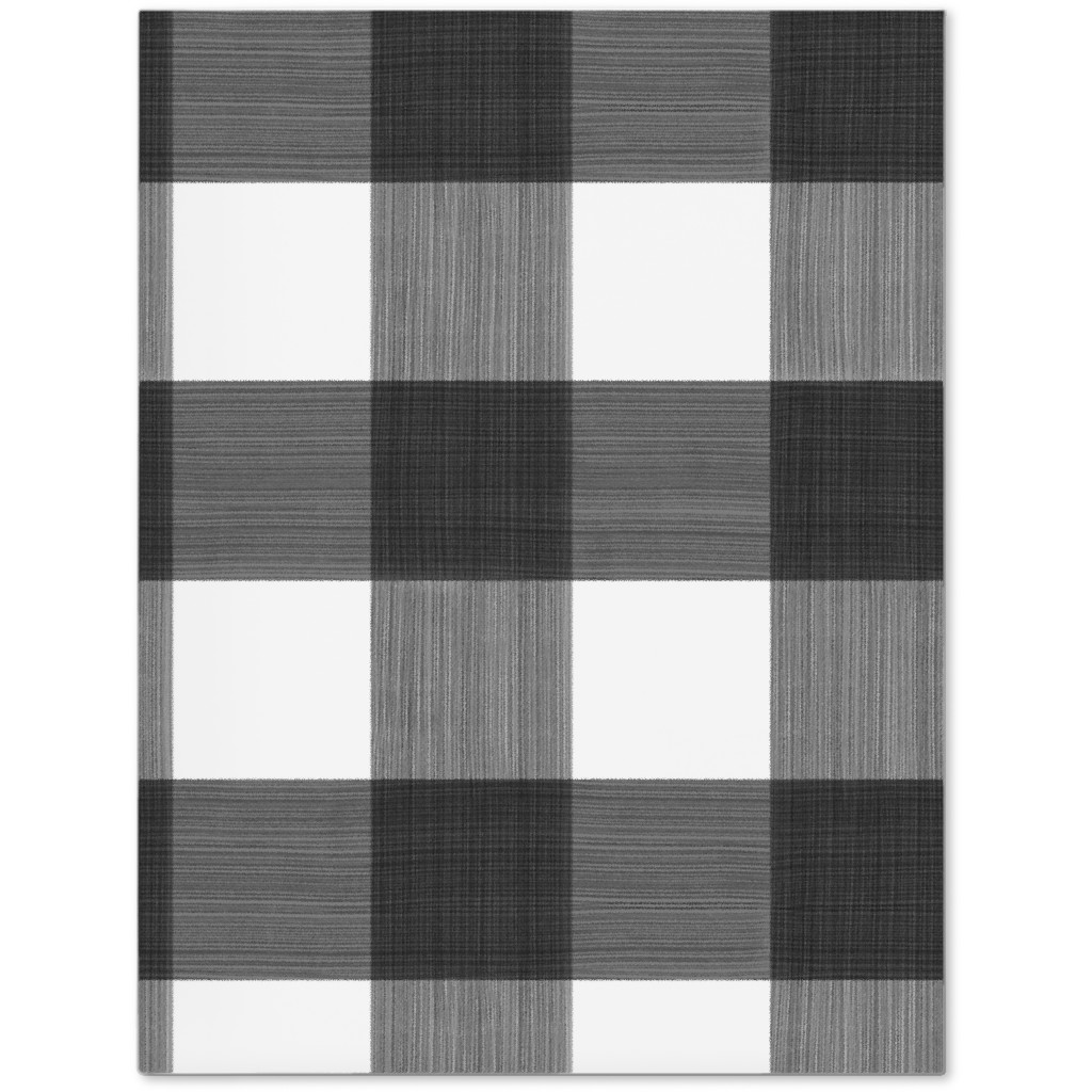 Cross Hatch Plaid Journal, Black, Metal