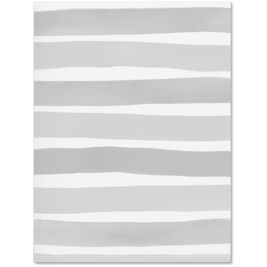 Imperfect Watercolor Stripes Journal, Gray