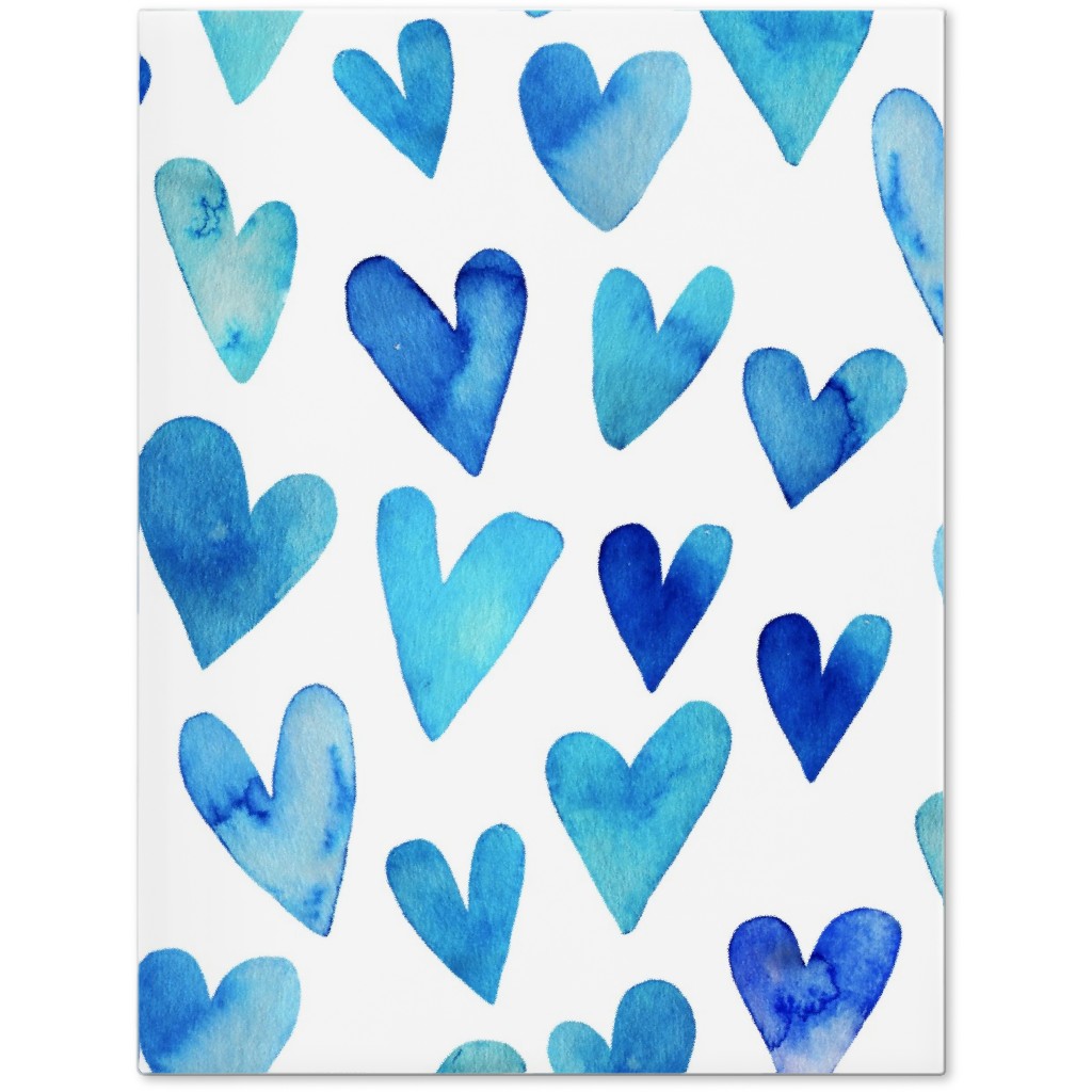 Blue Ombre Hearts - Blue Journal, Blue