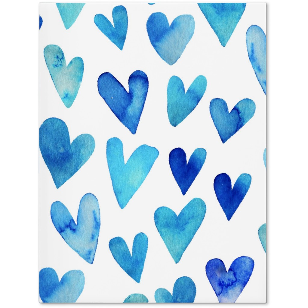 Blue Ombre Hearts - Blue Journal, Blue, True Blue