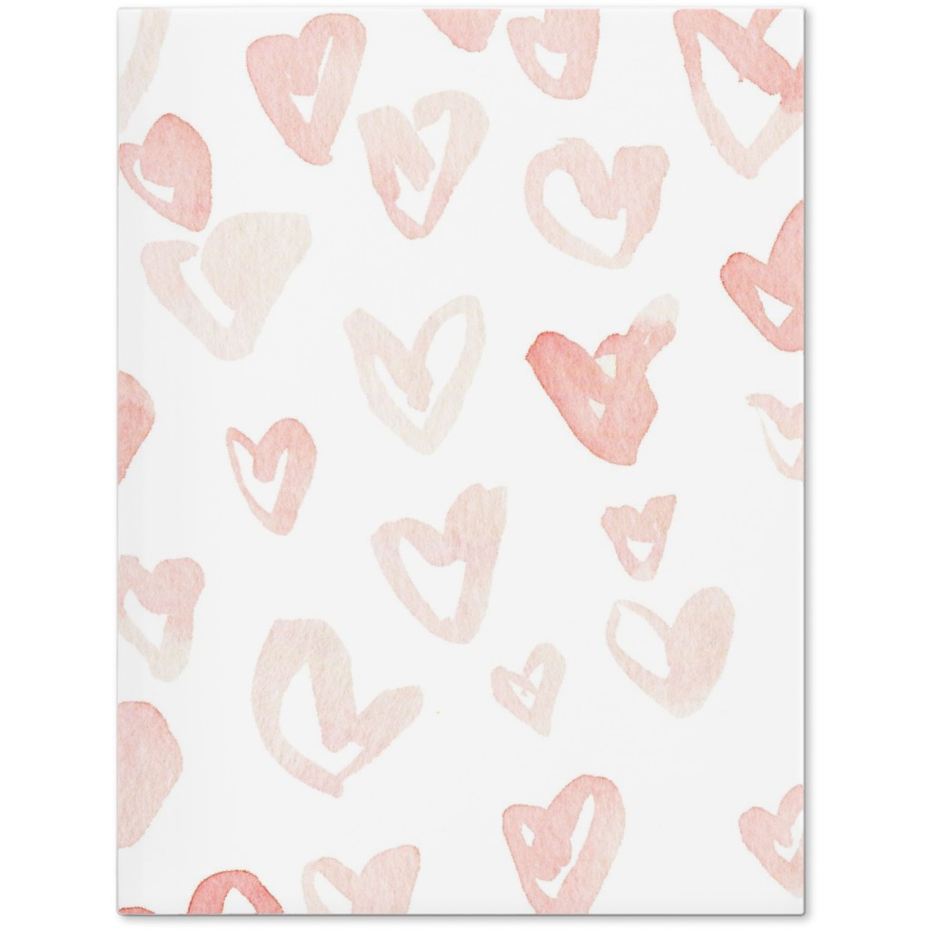 Pale Pink Hearts - Pink Journal, Pink
