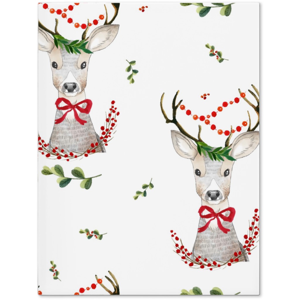 Holiday Fancy Deer With Holly Journal, Multicolor