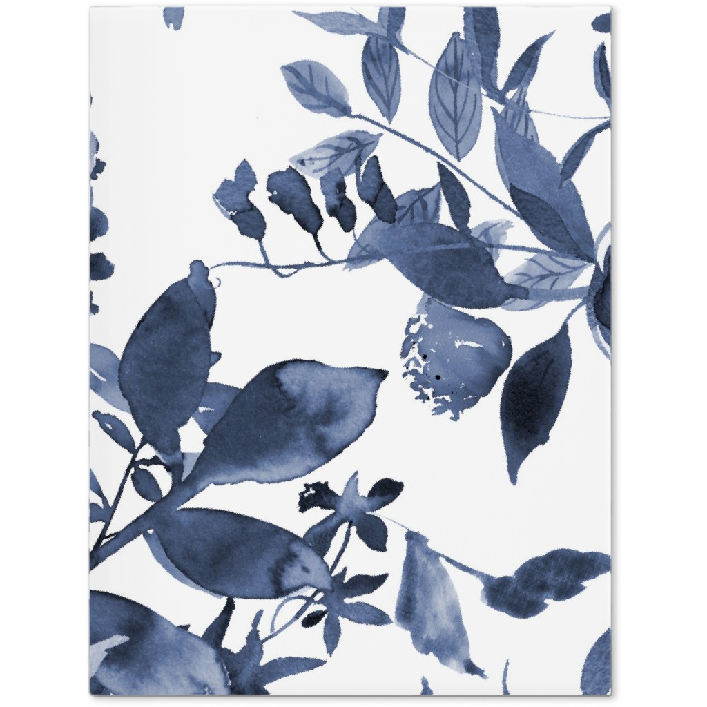 Blue and White Florals - Indigo Journal, Blue