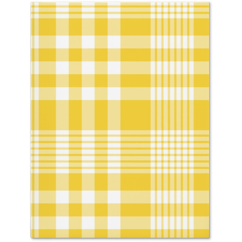 Plaid Pattern Journal, Yellow, Sunshine