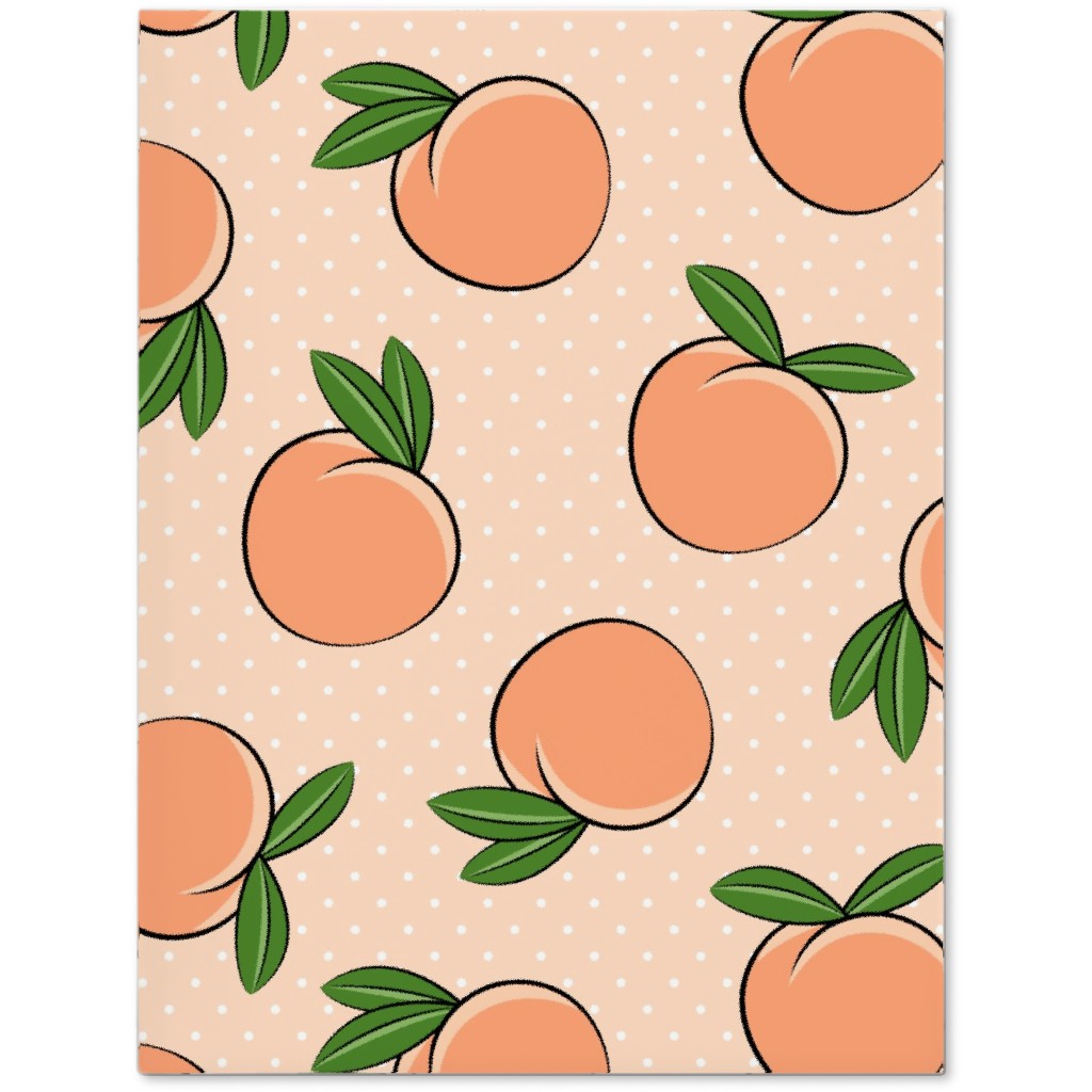 Peachy Polka Dots - Peach Journal, Orange