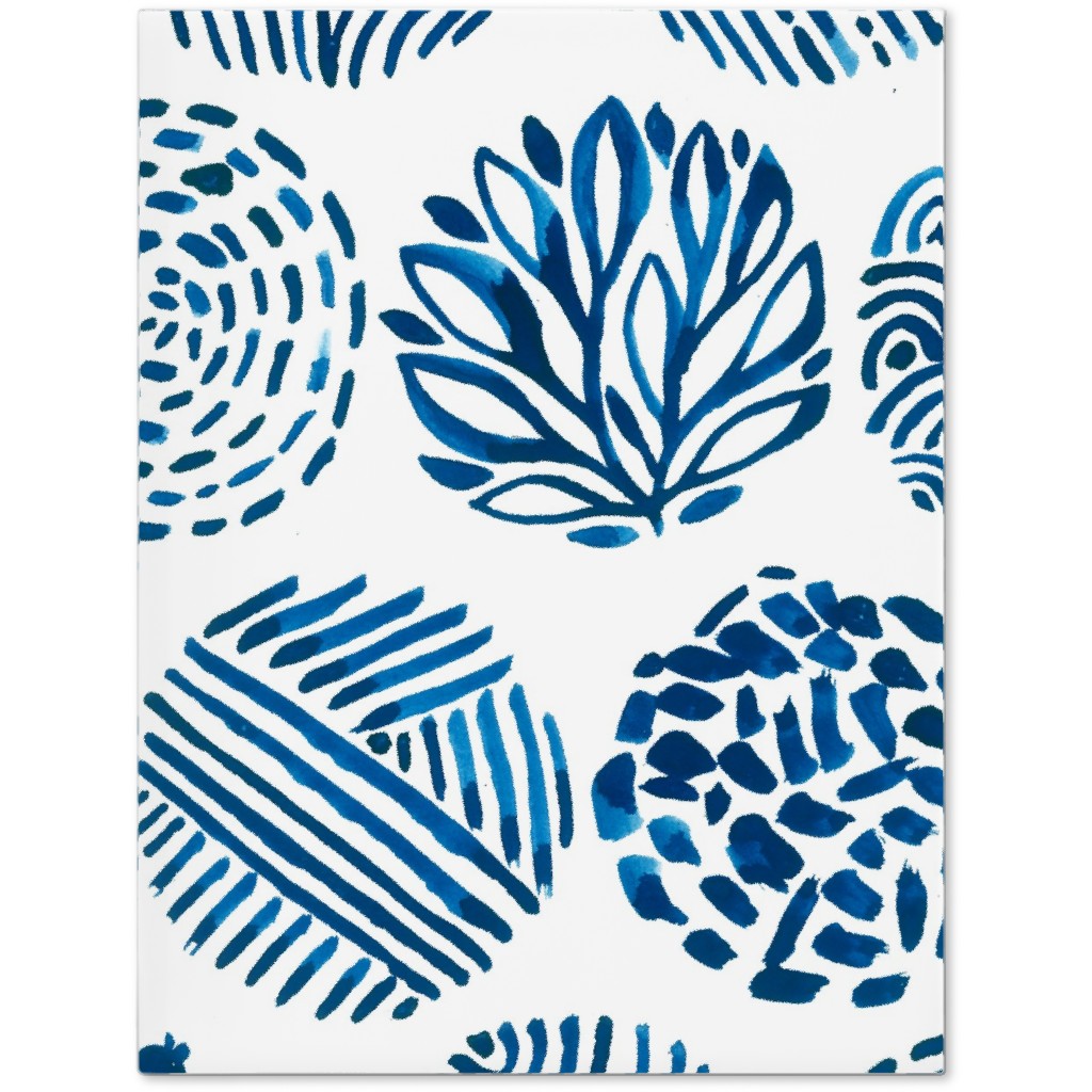 Watercolor Circles of Nature - Blue Journal, Blue