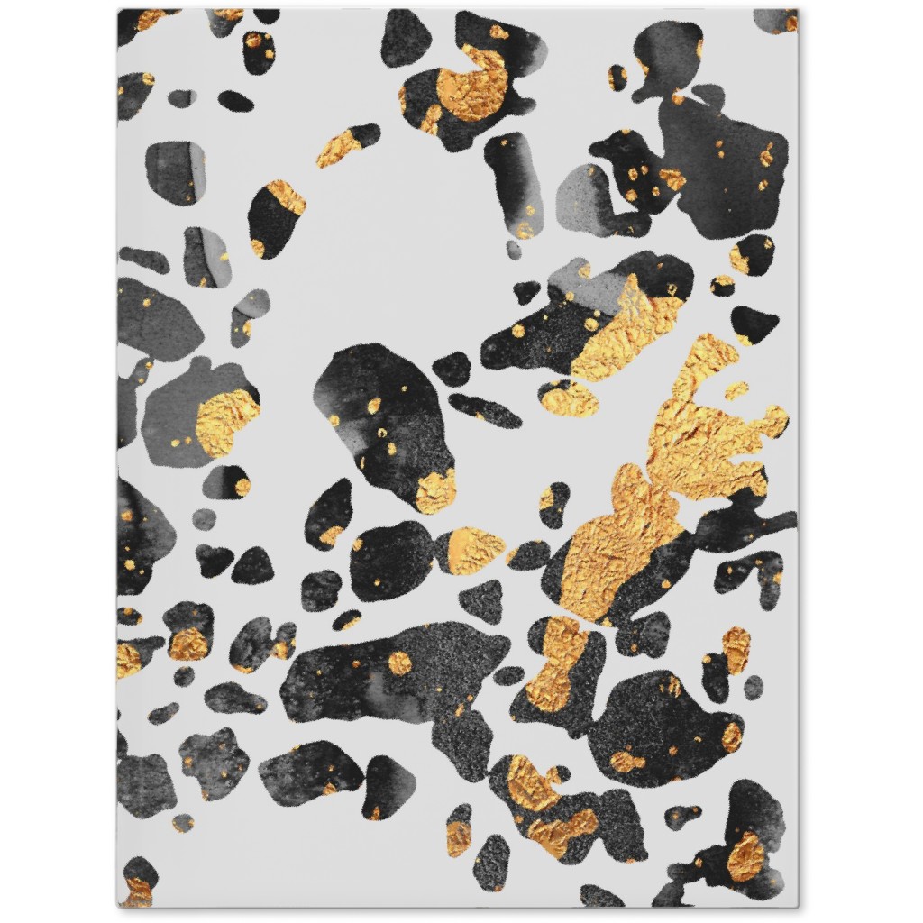 Gold Speckled Terrazzo Journal, Black, Black