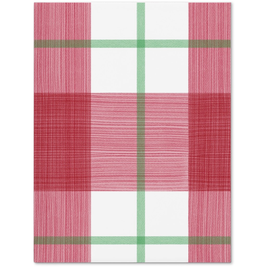 Double Plaid Journal, Red, Apple