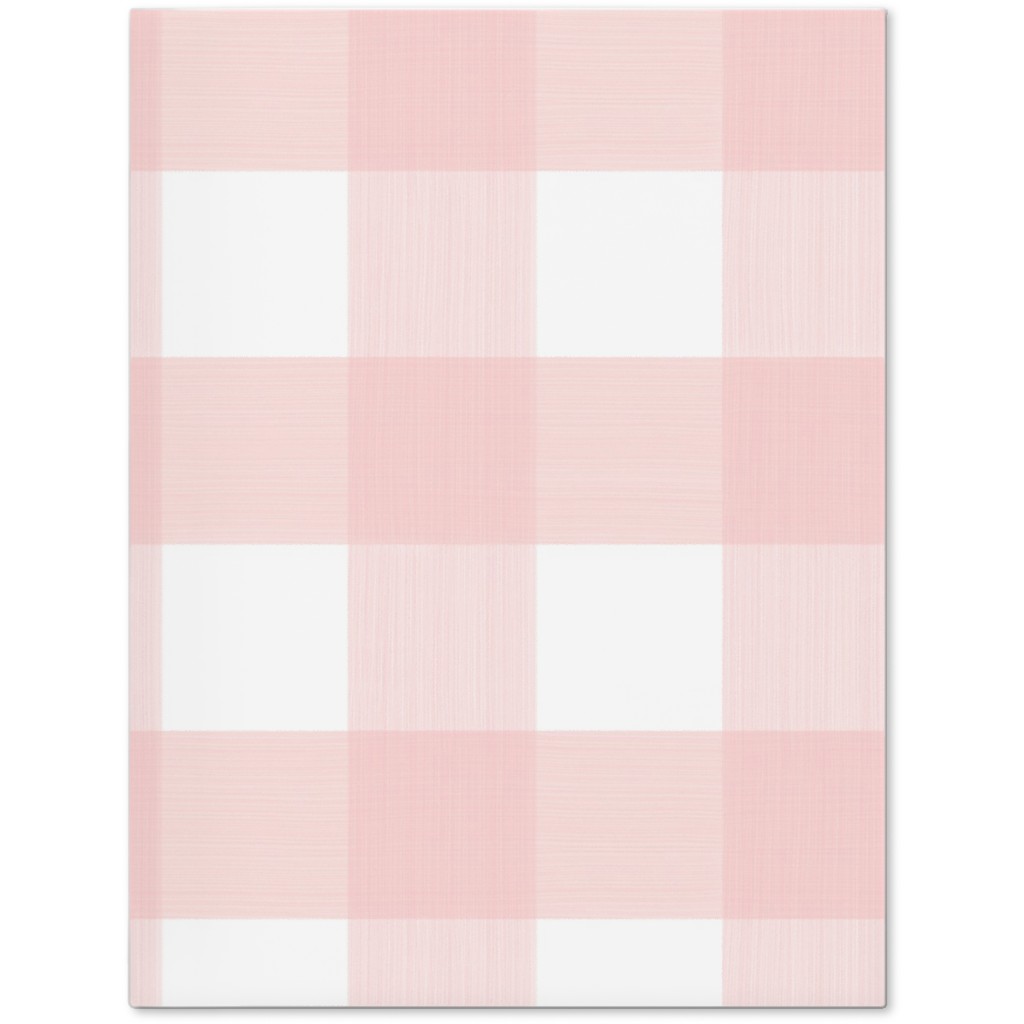 Cross Hatch Plaid Journal, Pink, Pearl