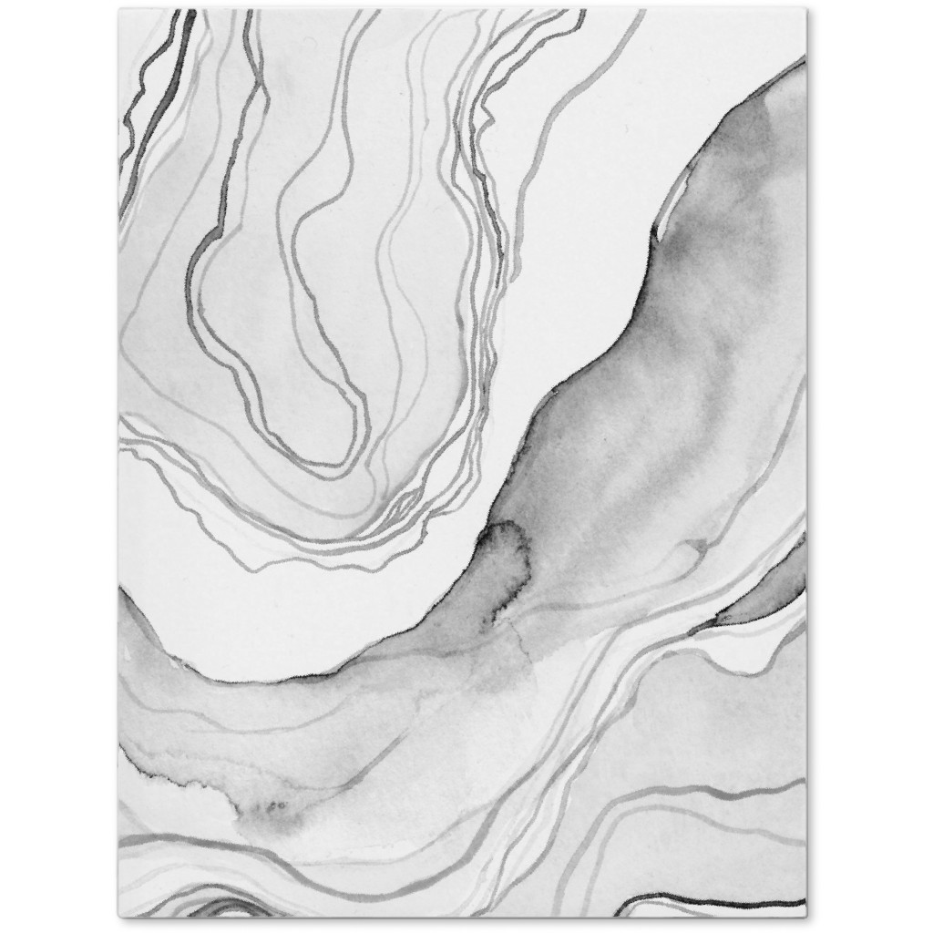 Watercolor Marble Journal, Gray